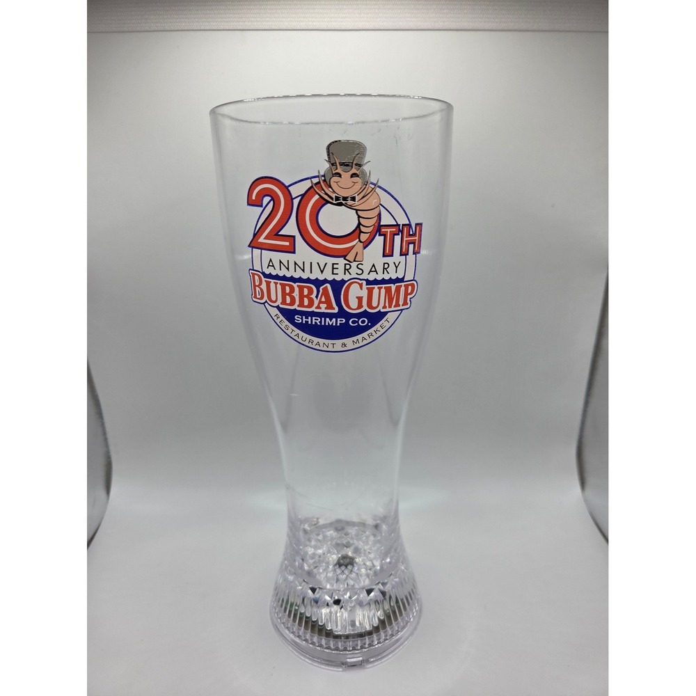 Bubba Gump Shrimp Co 20th Anniversary Light Up Pilsner Glass Blinky Cup